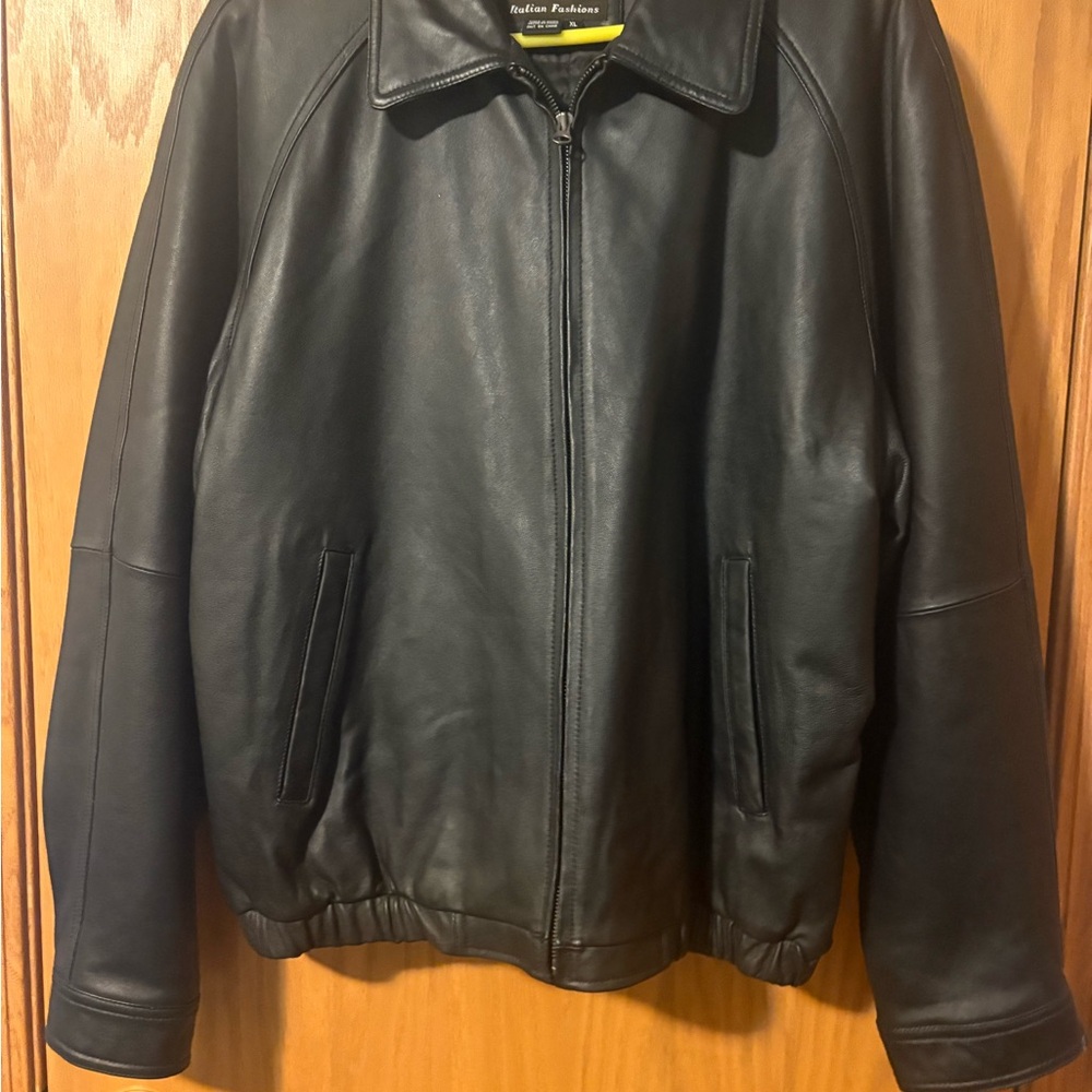 Men's Black Leather Jacket by
